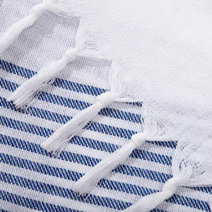 Toalla de playa hawaiana a rayas de secado rápido al por mayor, toalla de playa turca de algodón con logotipo personalizado para playa de verano - Product Image 3