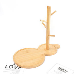 Porte-clés de voiture créatif en bambou Boîte à cintres Ornement de maison Plateau d'entrée Rack Plateau de rangement élégant - Product Image 5