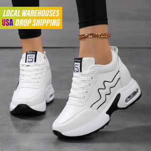 Zapatos Deportivos Casuales para <span class=keywords><strong>Mujer</strong></span> 2025, Zapatos para Caminar Acolchados, Zapatos Deportivos de Plataforma de Piel Sintética para Correr al Aire Libre - Product Image 5