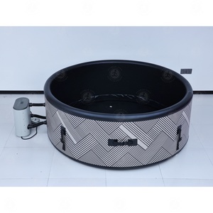 Bain de <span class=keywords><strong>spa</strong></span> <span class=keywords><strong>gonflable</strong></span> géométrique élégant avec doublure intérieure isolée, température constante et design massant pour villa, balcon, cour - Product Image 2