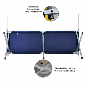 Lit pliant d'extérieur en gros, lit de camp portable en aluminium, lit de secours d'urgence, lit de camping ultra-léger pour la pause déjeuner - Product Image 3