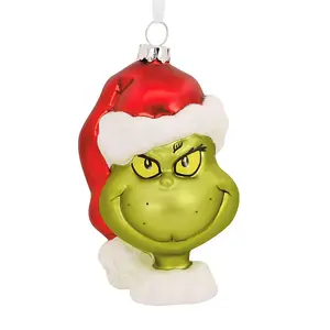 Wie Grinch Weihnachten gestohlen hat Frohe Grinchmas Hochwertige Glas weihnachts verzierung Umwelt freundlich