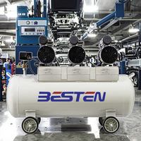 Compresseur d'air à piston sans huile DC avec haute température 70 ° C Composants spéciaux à noyau DC sans balais, y compris moteur et roulement