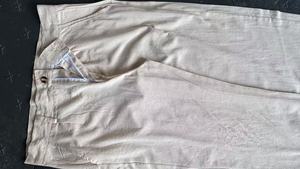 Pantaloni da Uomo in Lino Personalizzabili con Stile o Logo, Doppia Pieghezza Frontale, Tasche, Gamba Dritta, Traspiranti, Vestibilità Ampia, Chiusura con Cerniera, Tinta Unita, <span class=keywords><strong>Casual</strong></span> - Product Image 3