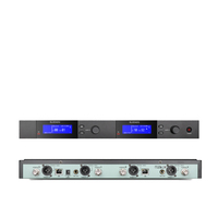 Sistema de Micrófono Inalámbrico Digital SLXD42Q de 4 Canales, 4 Micrófonos de Mano BETA58A/KSM8, Micrófono de Cintura