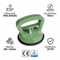 Ventouse manuelle professionnelle en plastique ABS pour nivellement de carreaux de verre, haute résistance, longue durée de vie, pour charges lourdes