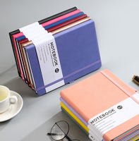 Carnet de notes A5 en cuir PU mignon, couverture rigide, personnalisé avec logo, pour l'école, vente en gros