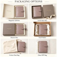 Agenda A6 personnalisé Hongbo en cuir de crocodile multicolore avec disque doré et enveloppes à monnaie à feuilles mobiles, idéal comme cadeau de Noël