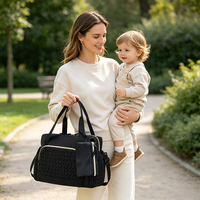 Sac à langer portable Ananbaby grande capacité en polyester de qualité supérieure pour maman, idéal pour les voyages en extérieur (vente en gros)