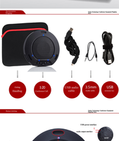 Haut-parleur de conférence USB avec microphone omnidirectionnel 360°, suppression d'écho DSP, direct usine, pour réunions Zoom et Teams