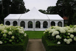 Carpa Blanca Personalizada de Despliegue Rápido <span class=keywords><strong>para</strong></span> <span class=keywords><strong>Eventos</strong></span> de Boda y Fiestas Corporativas, Estructura Modular de Aluminio con Techo de PVC - Product Image 4