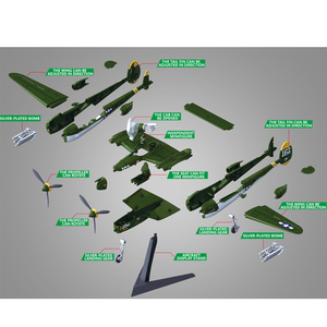 Modèles d'avions de collection à construire : P-38 Lightning 1/48, F4u <span class=keywords><strong>Corsair</strong></span>, P-51 Mustang, Bf109 chasseur allemand 1/42 - Product Image 3