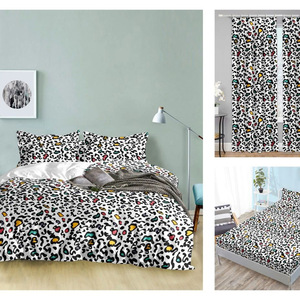 Günstige Polyester Vorhang Bettwäsche Bettdecken Sets Luxus Bettlaken Bettwäsche-Sets 6pc 8pc 10pc 12pc - Product Image 6