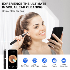 เครื่องตรวจหูแบบไร้สายพร้อมหัวเปลี่ยนได้แบบพกพา กล้องส่องหูแบบ Wifi สำหรับกำจัดขี้หู - Product Image 5