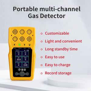 6 in 1 gasdetektor gas-analysator ATEX CE FCC ROHS zertifiziert CO, O2, H2S, LEL, CH4 tragbarer Multi-Gasdetektor - Product Image 2