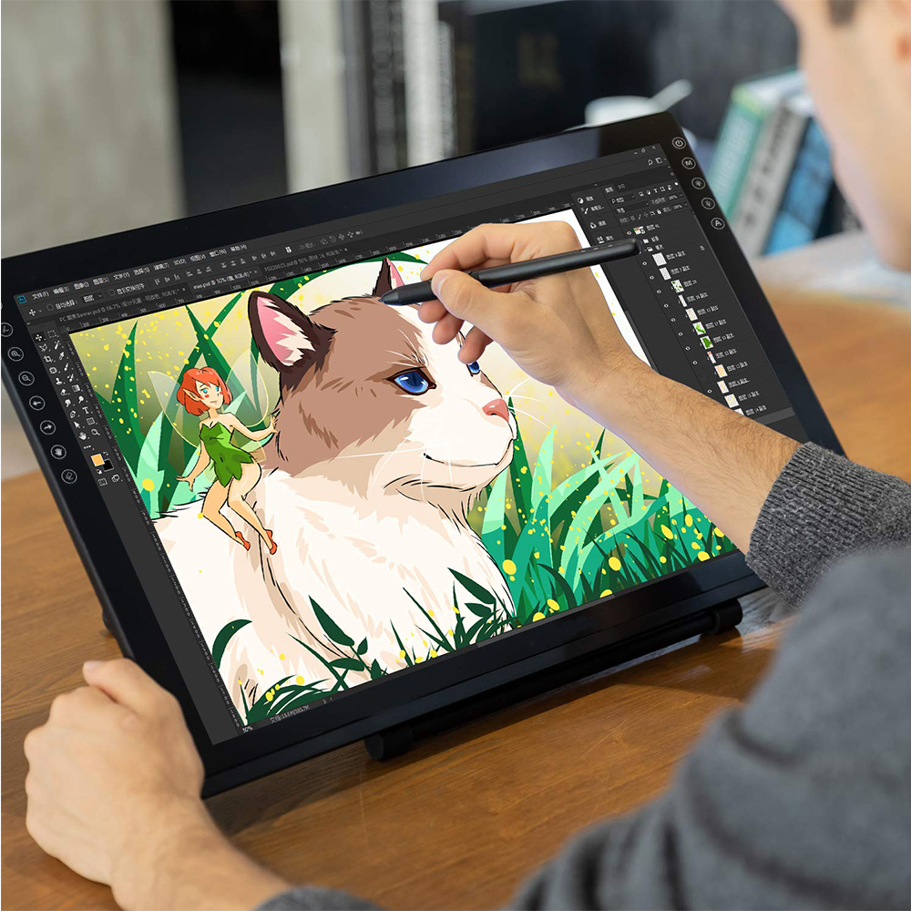 タッチスクリーンペングラフィックタブレットデザイン描画21.5インチグラフィックタブレット描画パッドデジタルペン付き