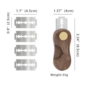 سكين شق الخبز من خشب الجوز لتقطيع الخبز الدنماركي والباغيت، أداة للمطبخ لصنع العجين وأدوات الخبز والمعجنات - Product Image 4