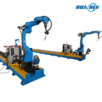 Station de travail robotisée de soudage CROBOTP avec rail de guidage, équipement de soudage entièrement automatisé et mobile