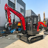 Mini-excavatrice compacte de 4 tonnes, petite machine de terrassement pour la remise en état des terres agricoles, marque chinoise