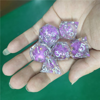 Dadu DND Set Resin pasir hisap dadu Polyhedron RPG bermain peran permainan D & D D20 papan permainan Dungeon Dragon COC kirim logam