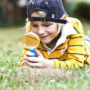 Niños <span class=keywords><strong>de</strong></span> mano colorido ciencia observación 3X Mini juguete lupa sin marco - Product Image 5