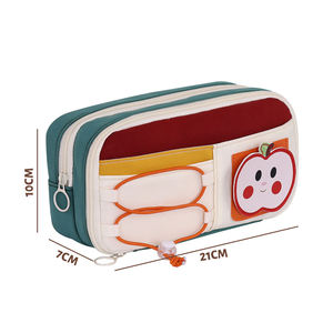 Organisateur de fournitures scolaires grande capacité pour enfants Retour à l'école Trousse à crayons mignonne en toile - Product Image 6