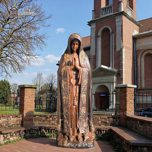 Литая Большая бронзовая статуя Девы Марии латунная скульптура нашей леди Фатимы для продажи - Product Image 3