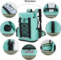 Sac à dos étanche personnalisé en TPU, isolé, résistant à l'abrasion, 25L, avec fermeture à enroulement, ceinture à coussin d'air, sac isotherme souple pour la randonnée