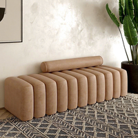 Banc de rangement carré en tissu de style nordique, tendance et artistique, pour entrée, tabouret à chaussures créatif, banc de bout de lit, usage domestique