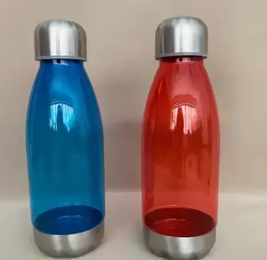 定制便携式防漏健身房户外运动旅行励志攀登饮用塑料水瓶