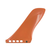 Ailerons centraux de planche de surf couleur personnalisée, aileron de surf longboard 9.0' en plastique, ailerons simples