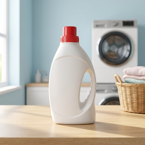 Botella Ovalada de Plástico HDPE de 2200 ml con Asa, Reciclable, para Detergente Líquido y Productos Químicos Domésticos - Product Image 3