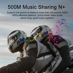Y8XオートバイヘルメットBTインターホンヘッドセット500Mミキシング音楽共有音声アシスタントIP56ダスト防水 - Product Image 4