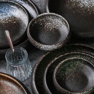 Japanese-style <b>Ceramic</b> Seasoning Dish Retro Coarse Pottery 6/8Inch Dessert Bowl Soup Bowl 3.5/4.2Inch Hot Pot Dipping Sauce Dish - Product Image 4