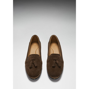 Espadrilles à franges pour femmes, daim marron - Product Image 3