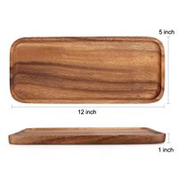Nouveau plateau de rangement en bois fait main, au design rectangulaire classique, compatible lave-vaisselle, de qualité alimentaire et polyvalent, parfait pour une utilisation quotidienne