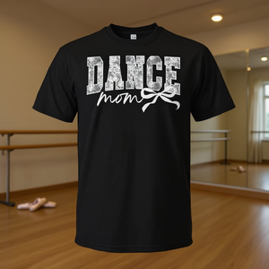 T-shirt Dance Mom en coton noir, unisexe, taille adulte moyenne, cadeau pour parents de danseurs de ballet - Product Image 3