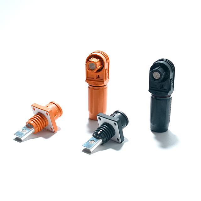 Heavy Duty High Voltage DC Connector W/ Crown Spring - Fits 95mm² Cable, IP67 Waterproof for Energy Storage Inverter