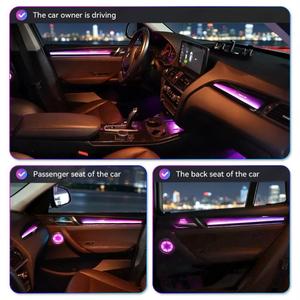 Kit de Luces Ambientales Interiores con Control por Aplicación LED RGB de 64 Colores, Sincronización con <span class=keywords><strong>M</strong></span>úsica, para Mercedes-Benz CLA W117 2013-2019 - Product Image 3