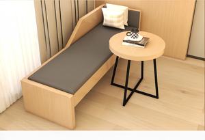 Meubles d'hôtel en bois durables et écologiques modernes Ensemble complet Personnalisation complète de la maison Armoires Lits flottants Lumières LED Chambre à coucher - Product Image 4