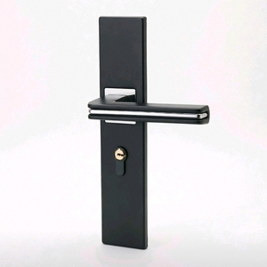 Cerradura Silenciosa para Manija de Puerta con Diseño Ambidiestro, Fácil Instalación, Ajuste Universal, Panel Engrosado, Pomo de Puerta Negro - Product Image 2