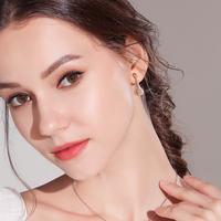Vente en gros de boucles d'oreilles chandelier pendantes en diamant pavé de zirconium plaquées or blanc de luxe pour mariage