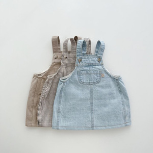 Vestito Estivo in Denim con Bretelle per Bambine e Neonate, Abito Casual in <span class=keywords><strong>Jeans</strong></span> per Primavera e Autunno - Product Image 2