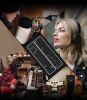 Kit de microphone à condensateur de studio, casque de monitoring, interface audio USB, support, bundle, enregistrement de podcast, carte son, vente chaude
