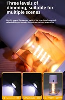 Nouvelle lampe de poche portable pour le camping en plein air avec filament flexible ABS, ampoule + LED