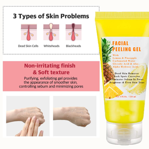 <span class=keywords><strong>Gel</strong></span> éclaircissant AHA à l'acide glycolique, exfoliant pour le <span class=keywords><strong>visage</strong></span>, nettoyant pour peaux mortes, dissolvant de Pores, correcteur de taches foncées - Product Image 2