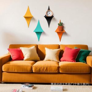 Diamond <b>Wall</b> <b>Shelf</b> Geometric Floating <b>Shelf</b> For Plants And Decor <b>Wall</b> <b>Mounted</b> Type Single Piece Or Four Piece Set - Product Image 2