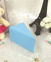 Boîte à bonbons triangulaire en carton blanc, style européen, petite boîte à gâteau pour mariage ou anniversaire, boîte nue