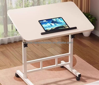 Table d'appoint relevable Gracecoaster pour canapé, table de chevet mobile et réglable, bureau pliant pour ordinateur, table d'étude, table de lit, pour la maison et le salon, avec roulettes