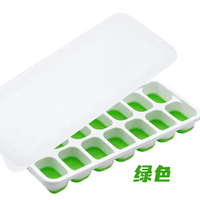 Bac à glaçons en silicone personnalisé à 14 compartiments, couvercle amovible flexible, démoulage facile